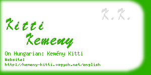 kitti kemeny business card